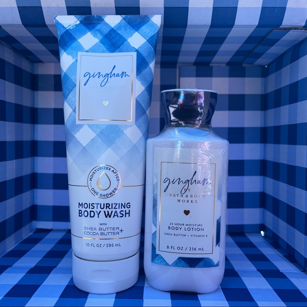 GINGHAM Moisturizing Body Wash and Body Lotion Bundle Body Care Set
